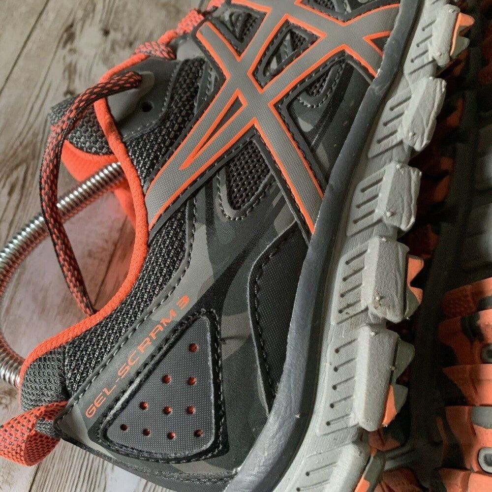 Asics GEL-Scram 3 T6K2N Grey Mesh Trail Running Shoes Sneakers Women's Size 7 - Picture 8 of 12
